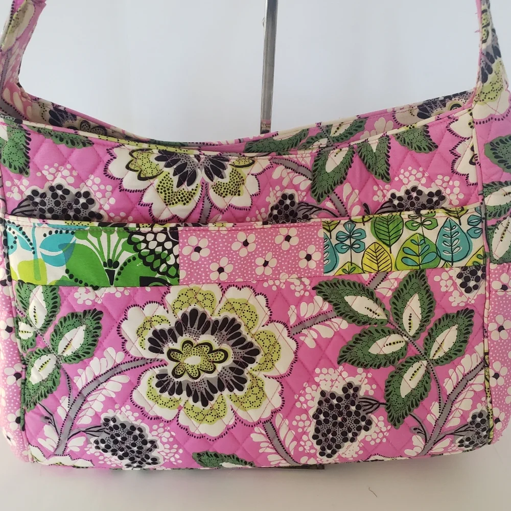 Vera Bradley Priscilla Pink Diaper Bag With Changing Pad